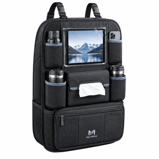 Marvelloxq™ Car Seat Back Organizer | Multi-Pocket Travel Storage Bag with Tablet Holder