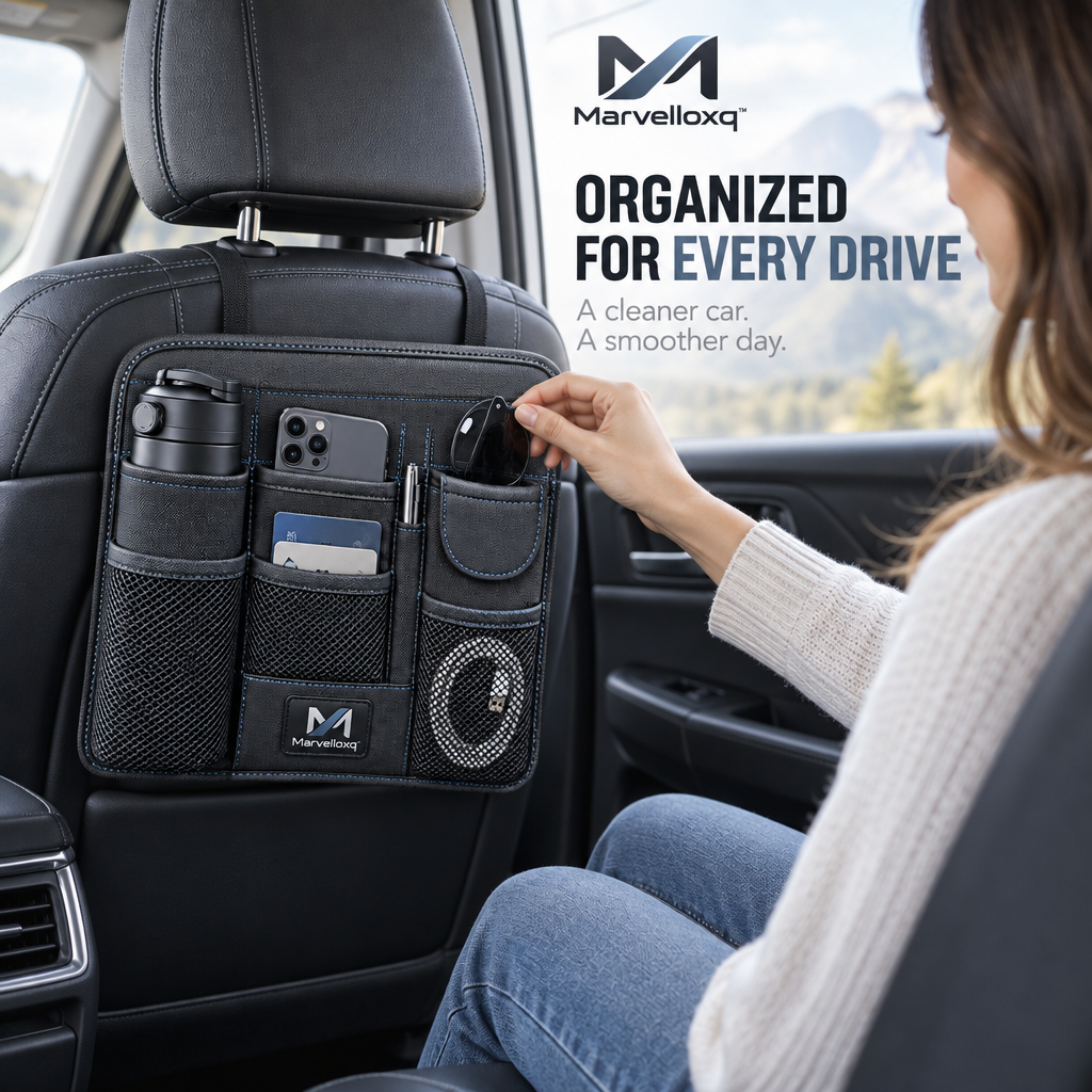 Marvelloxq™ Car Seat Back Organizer | Multi-Pocket Oxford Fabric Vehicle Storage Bag