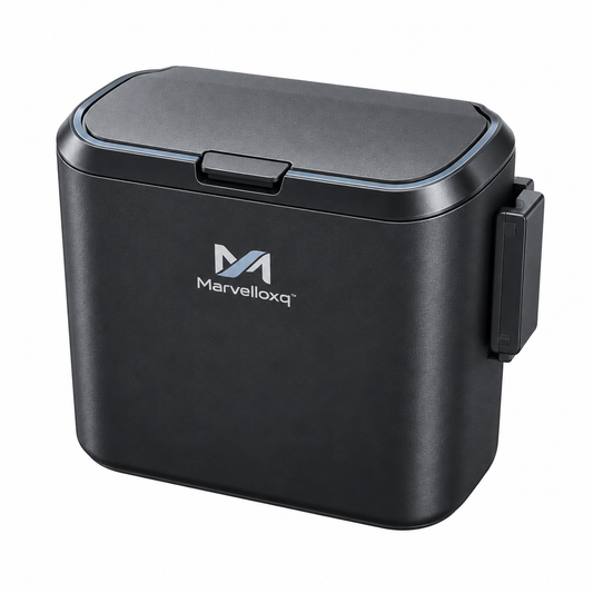 Marvelloxq™ Car Trash Can with One-Touch Lid | Large-Capacity Vehicle Garbage Bin & Interior Organizer