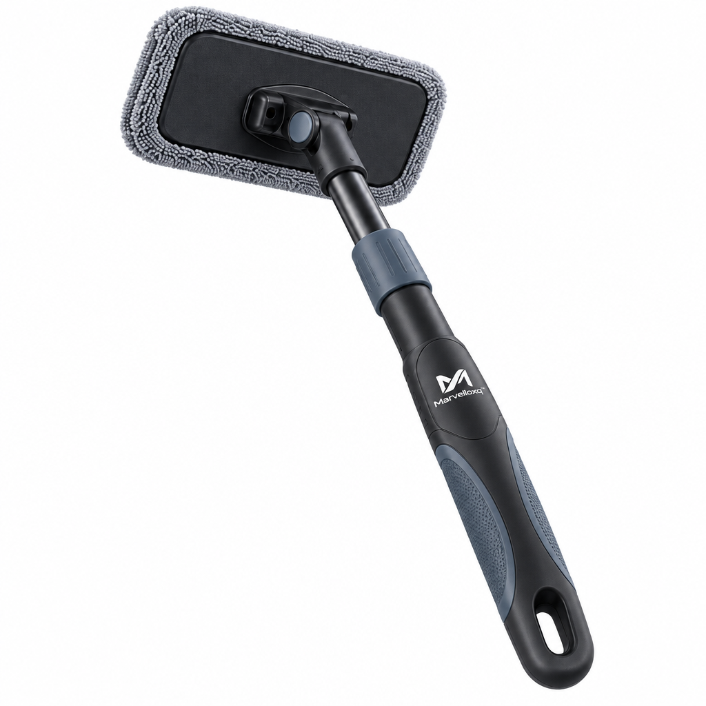 Marvelloxq™ Adjustable Car Window Cleaning Tool | Extendable Microfiber Windshield Cleaner with Swivel Head