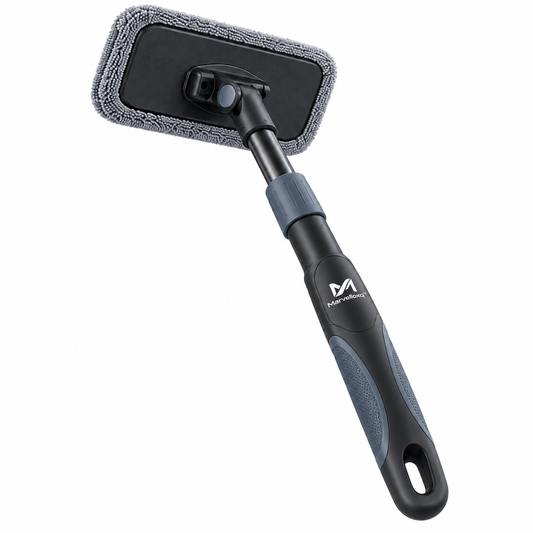 Marvelloxq™ Adjustable Car Window Cleaning Tool | Extendable Microfiber Windshield Cleaner with Swivel Head
