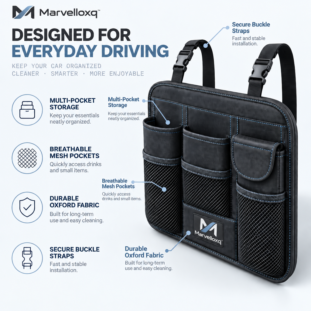 Marvelloxq™ Car Seat Back Organizer | Multi-Pocket Oxford Fabric Vehicle Storage Bag