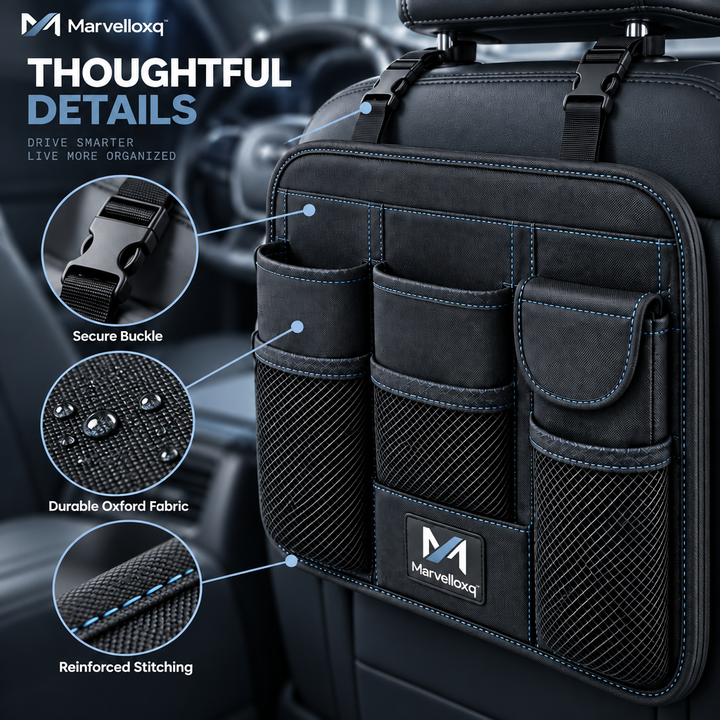 Marvelloxq™ Car Seat Back Organizer | Multi-Pocket Oxford Fabric Vehicle Storage Bag